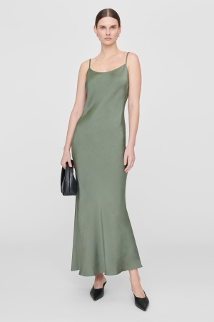 Anine Bing Chloe Dress Dam Artichoke | 638192UWA