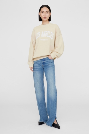 Anine Bing JaciUniversity Los Angeles Sweatshirt Dam Gula | 398062SCU