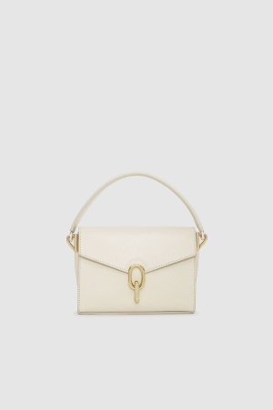 Anine Bing Mini Colette Väska Dam Oyster Saffiano | 132746IEP