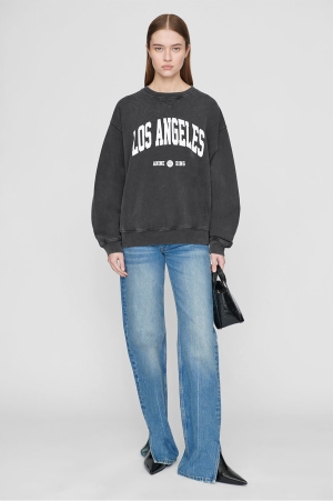 Anine Bing RamonaLos Angeles Sweatshirt Dam Svarta | 834197HPT