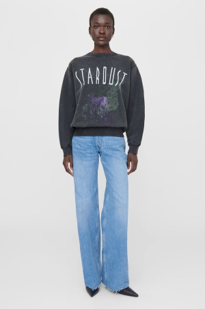 Anine Bing RamonaStardust Sweatshirt Dam Svarta | 406723HUF