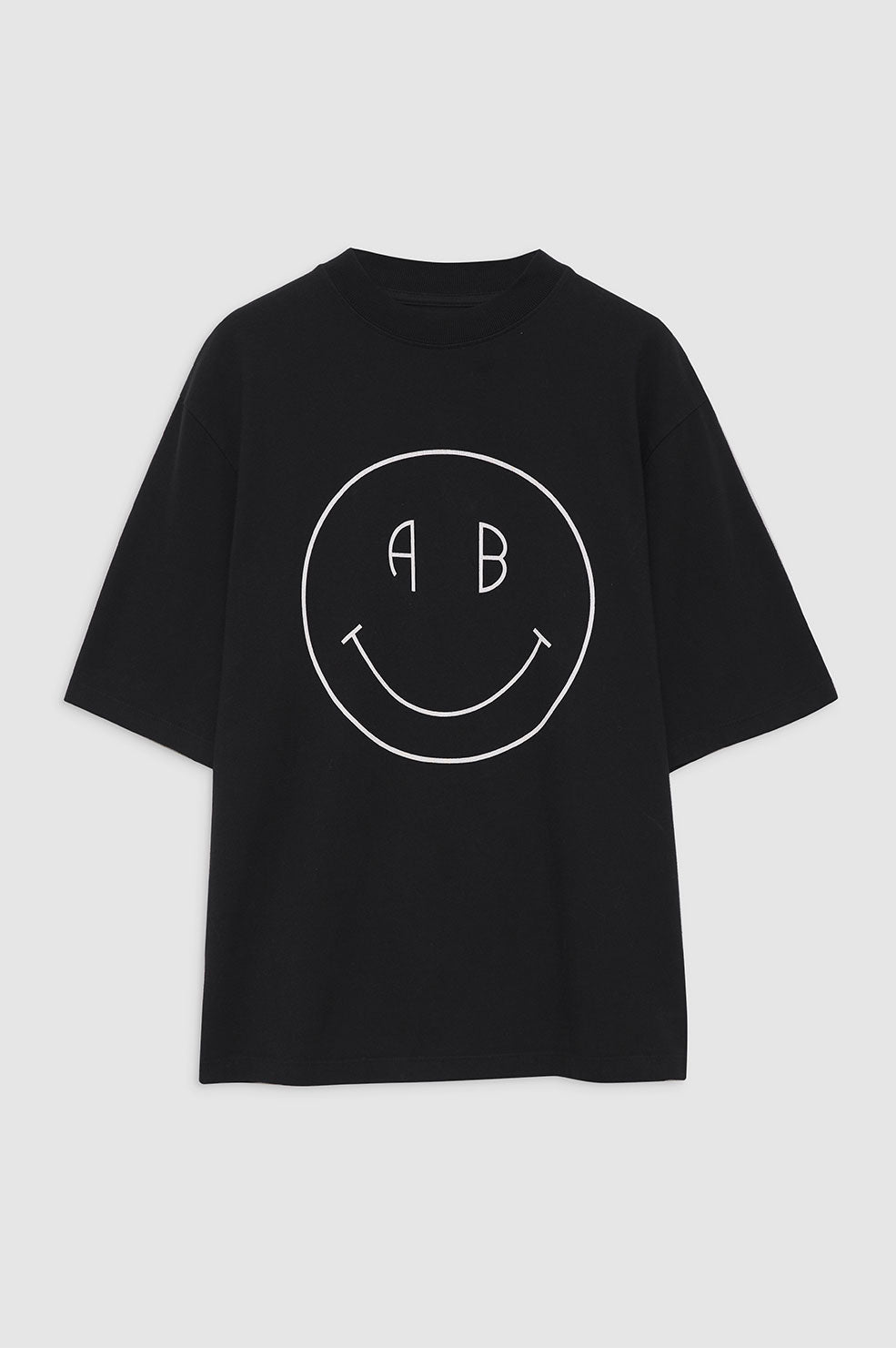 Anine Bing Avi Smiley Sweatshirt Dam Svarta | 390648CAM