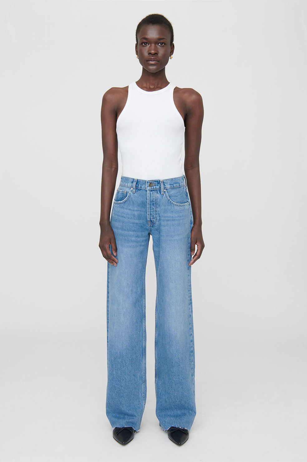 Anine Bing Hugh Jeans Dam Blå | 390254IPN