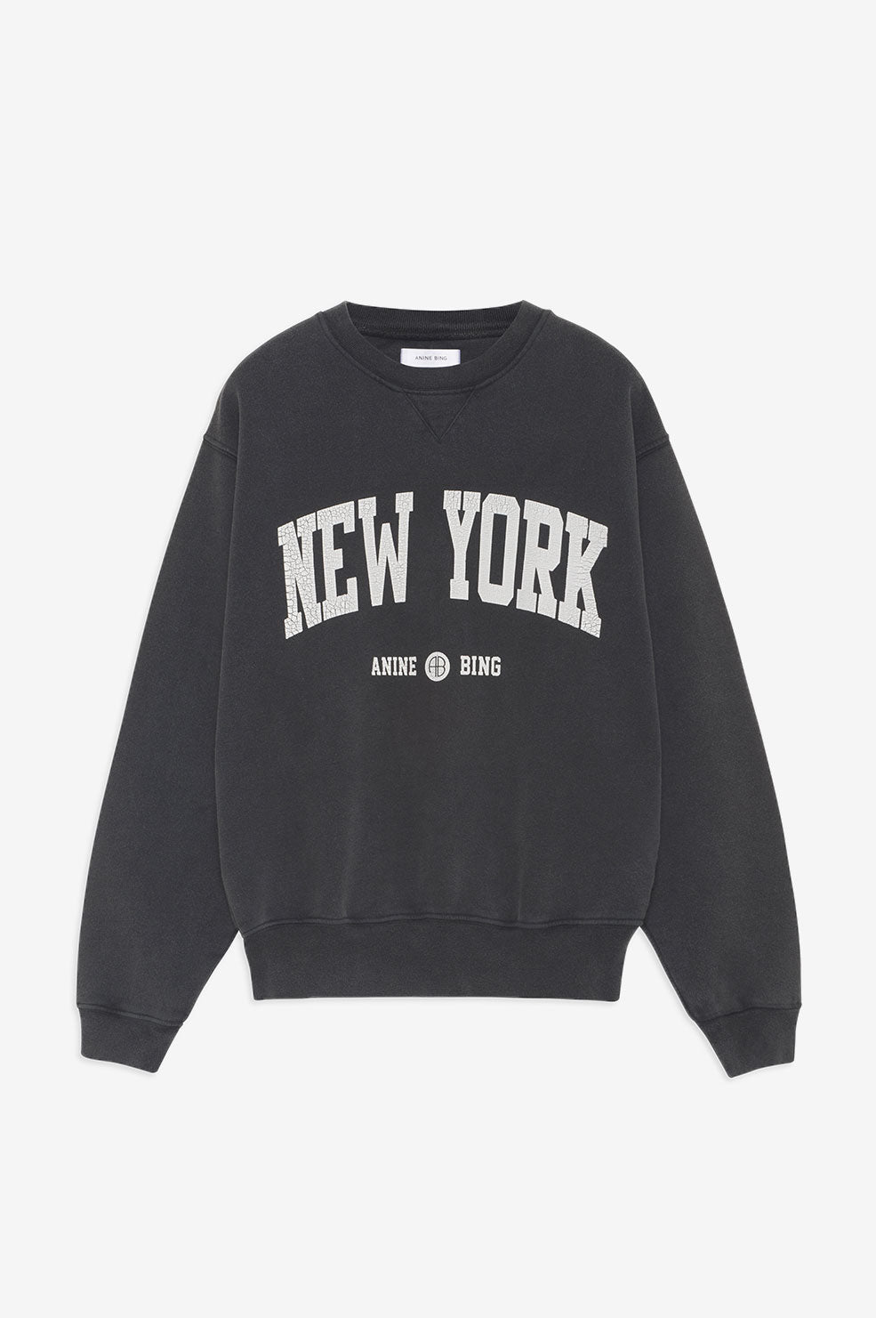 Anine Bing RamonaUniversity New York Sweatshirt Dam Svarta | 621587LPM