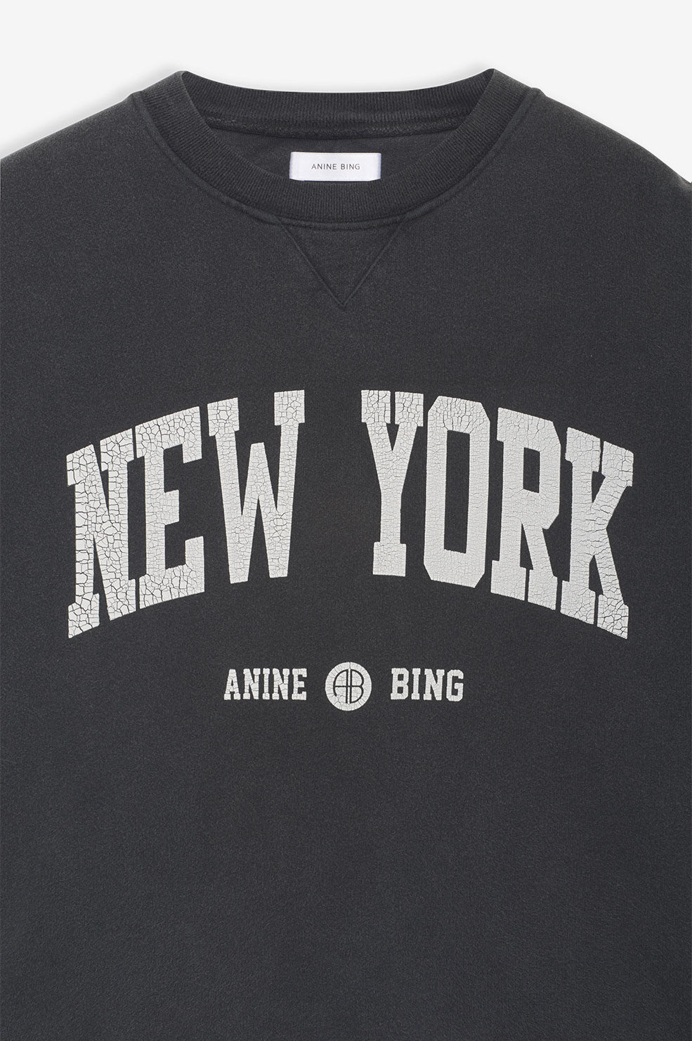 Anine Bing RamonaUniversity New York Sweatshirt Dam Svarta | 621587LPM