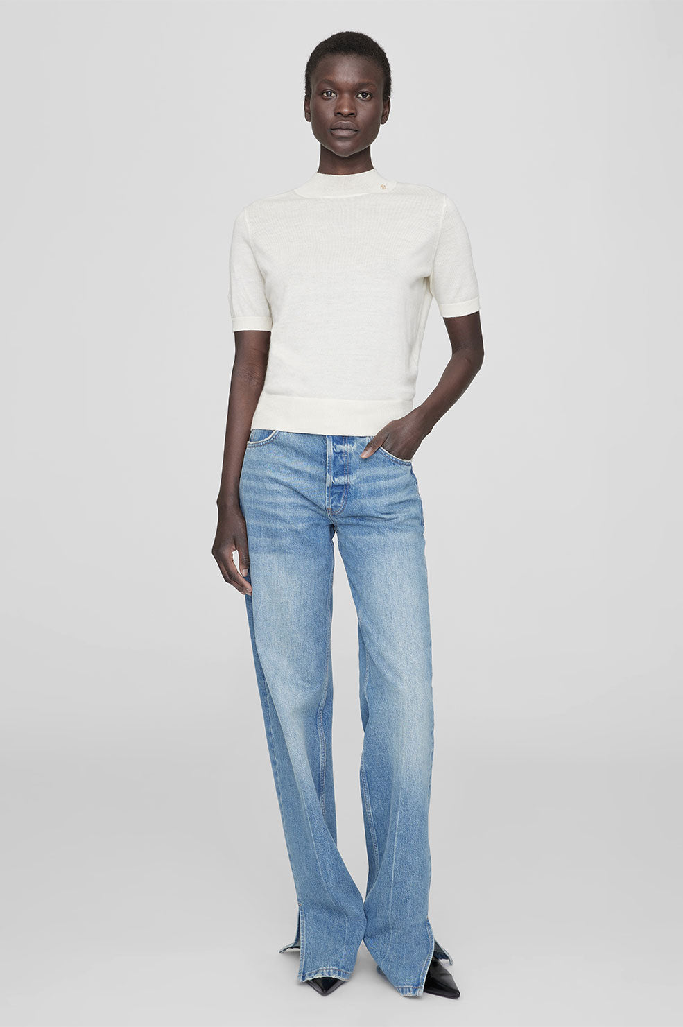 Anine Bing Roy Jeans Dam Blå | 259683THQ