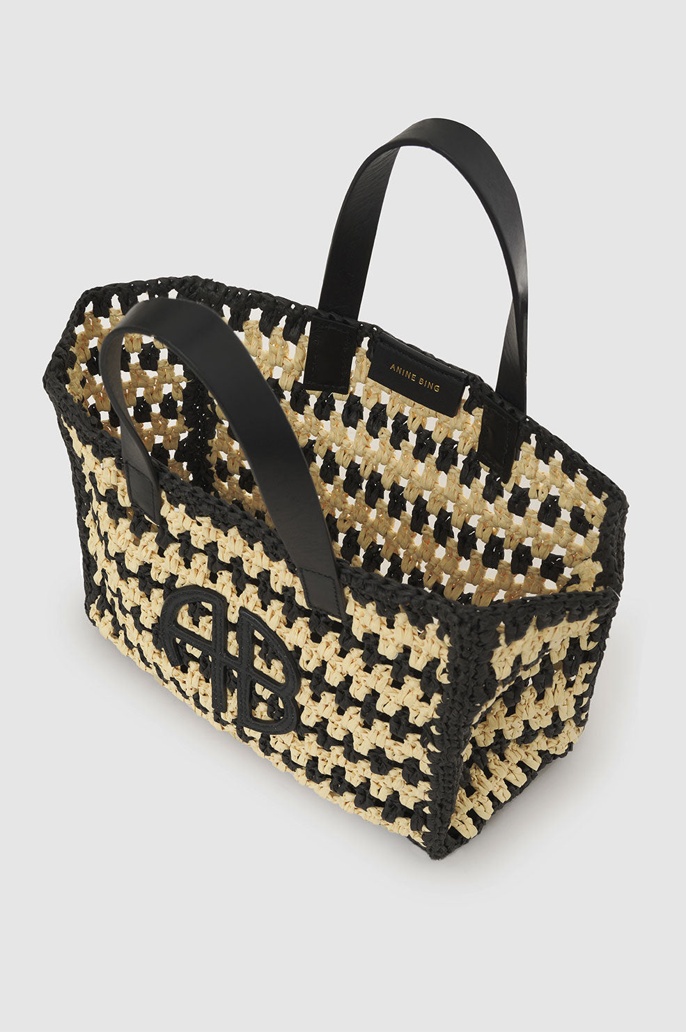 Anine Bing Small Rio Tote Väska Dam Svarta Beige | 582173GRI