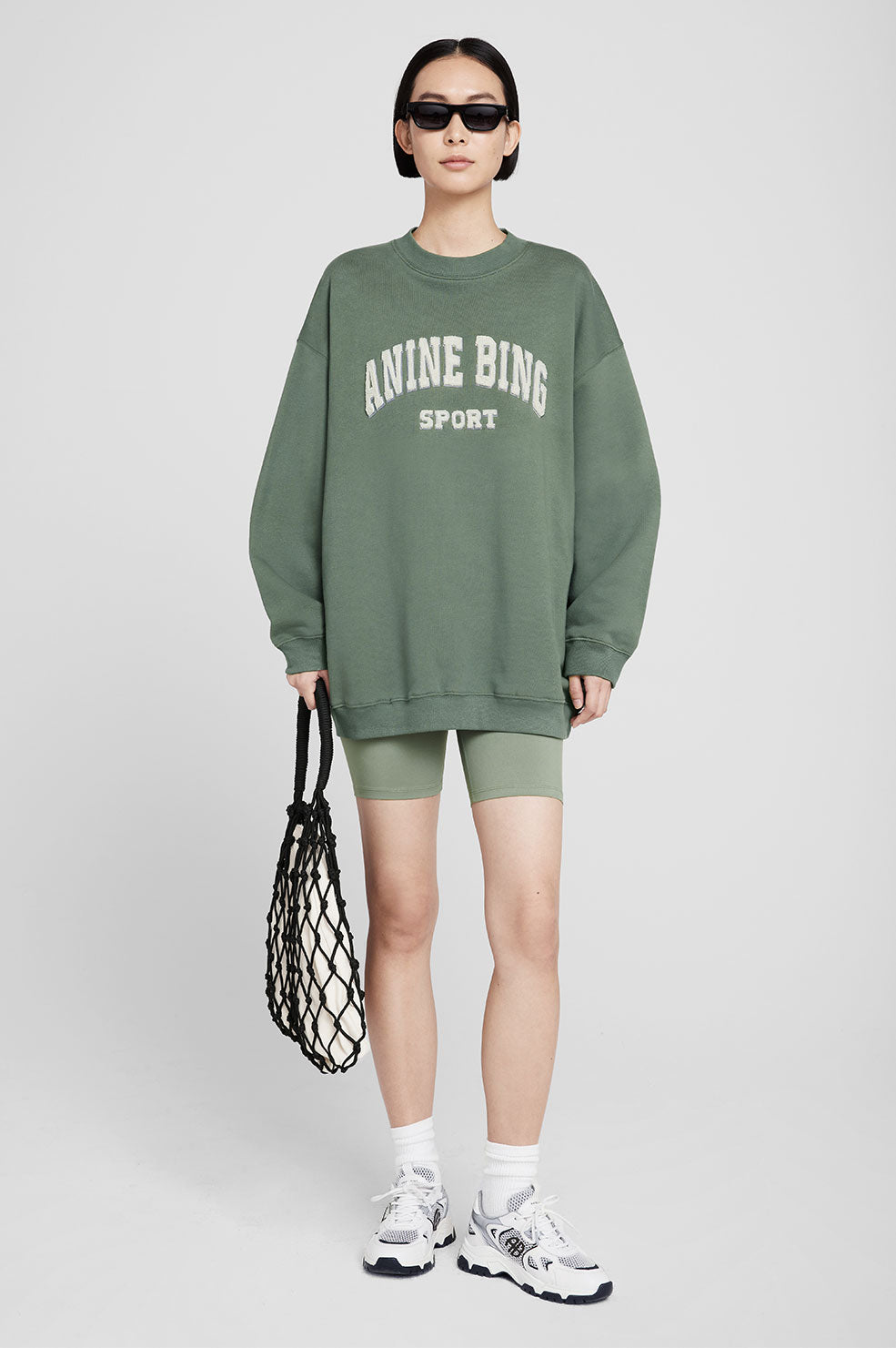 Anine Bing Tyler Sweatshirt Dam Artichoke | 182905CRB