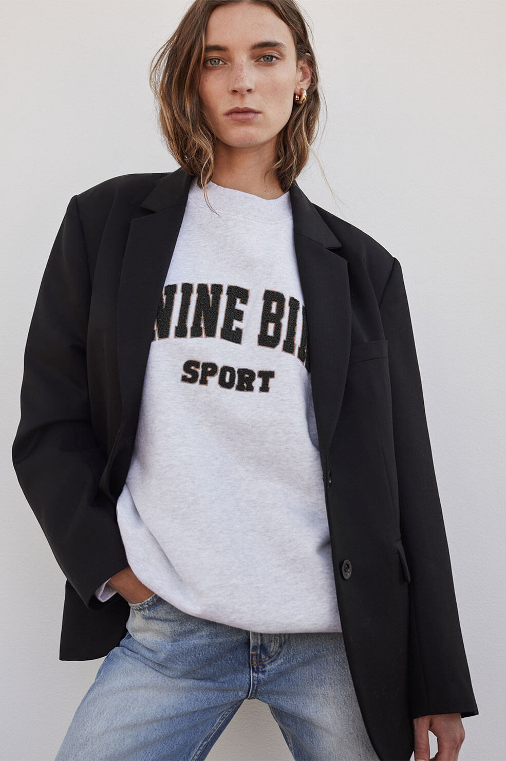 Anine Bing Tyler Sweatshirt Dam Grå | 673945BCW