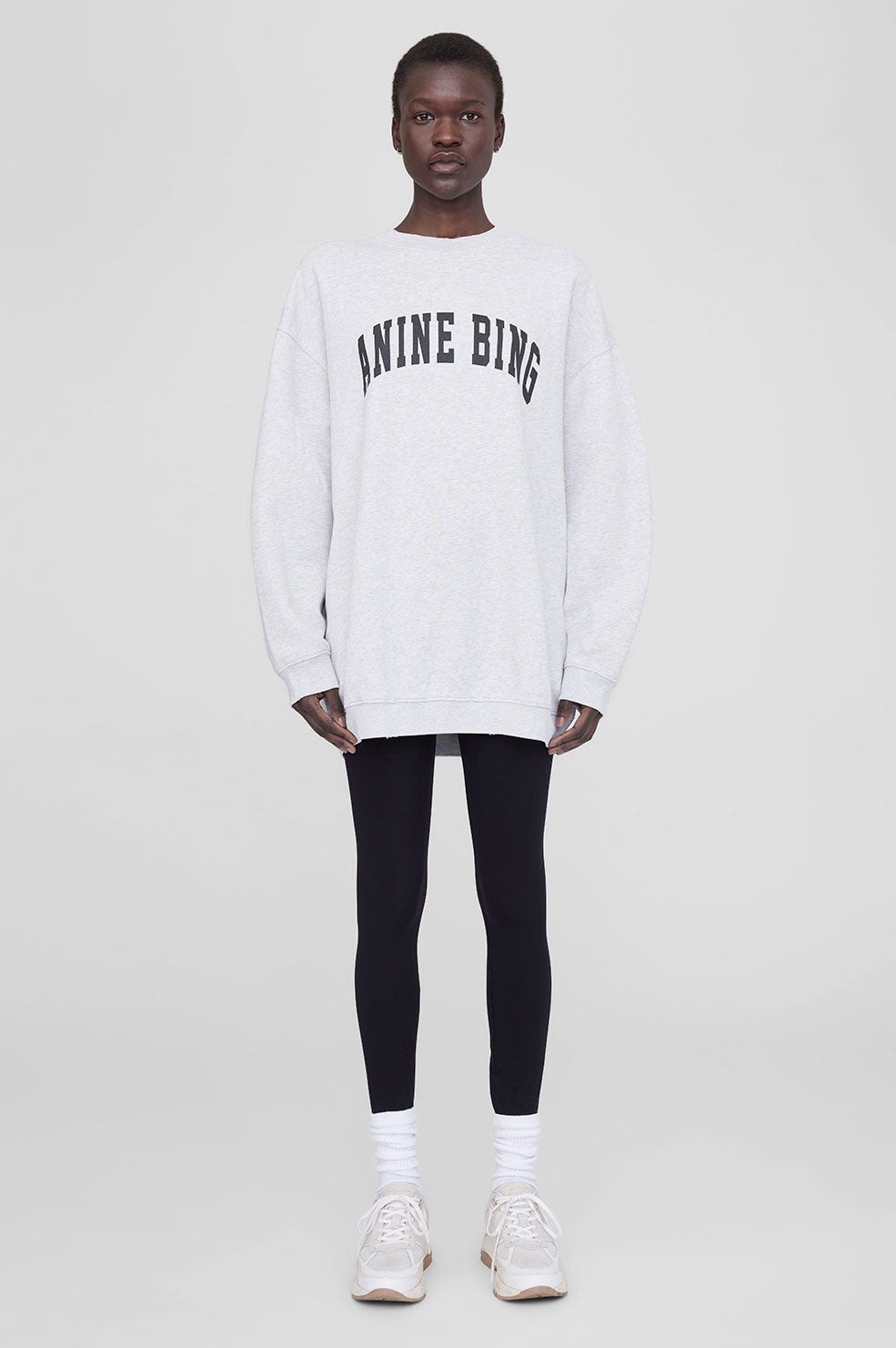 Anine Bing Tyler Sweatshirt Dam Grå Svarta | 534619JXD